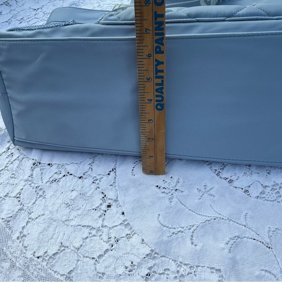 Steve Madden Stylish Blue Quilted Women's Nylon Tote Bag - Picture 5 of 14